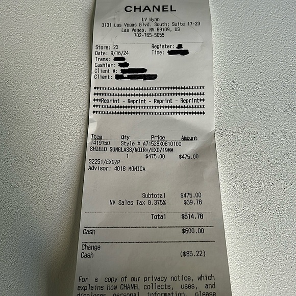 Authentic Chanel Shield Classic Black Sunglasses. - Picture 8 of 8